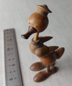 Old wooden figurine, duck, Jacob Jensen / Denmark