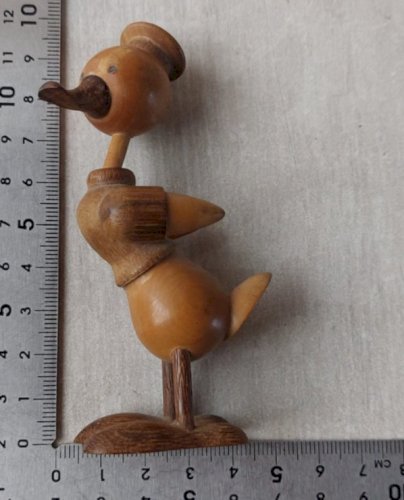 Ancienne figurine en bois, canard, Jacob Jensen / Denmark ^