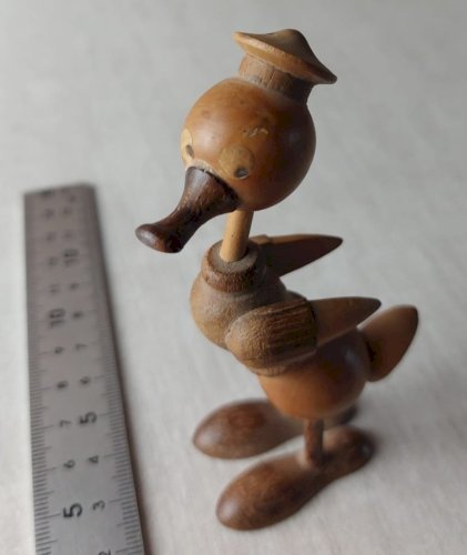 Ancienne figurine en bois, canard, Jacob Jensen / Denmark ^