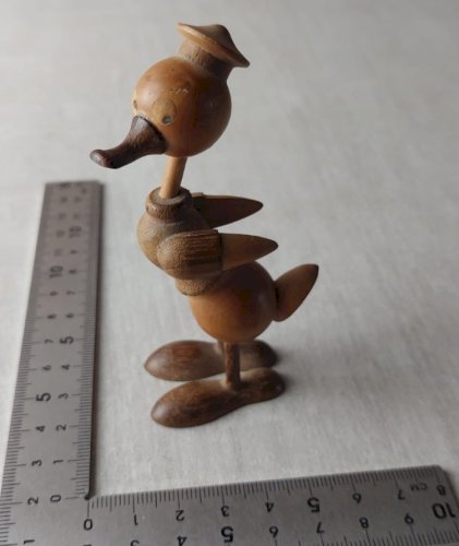 Ancienne figurine en bois, canard, Jacob Jensen / Denmark ^