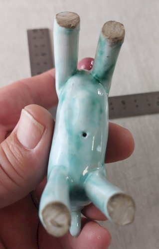 Ancienne figurine, en céramique, cheval, à identifier