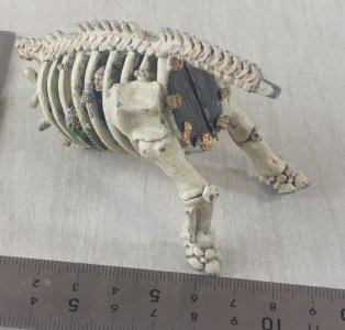Old metal miniature for role-playing game, Grenadier War Rhino, Warhammer