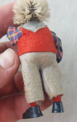 Ancienne figurine / peluche, hérisson Mecki musicien, Steiff