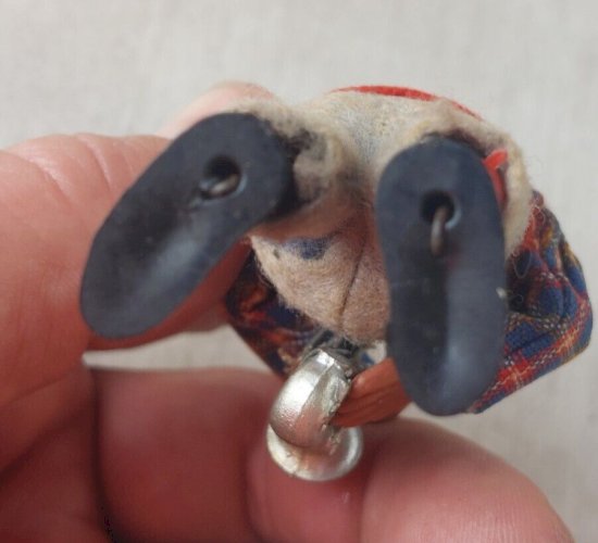 Ancienne figurine / peluche, hérisson Mecki musicien, Steiff