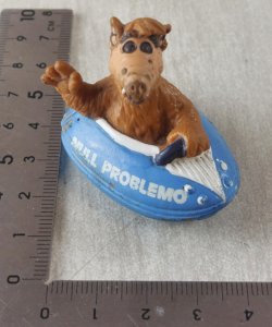 Vintage PVC figure of Alf in a boat, Bully