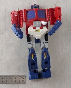 Ancienne figurine, Transformers G1, Hasbro Power master, Optimus Prime