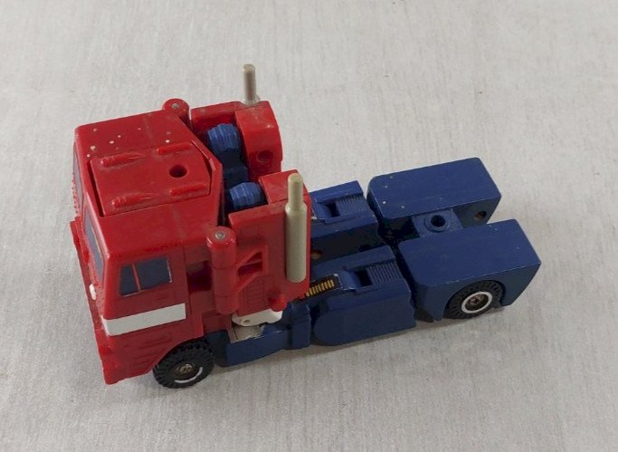 Ancienne figurine, Transformers G1, Hasbro Power master, Optimus Prime