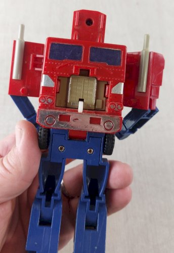 Ancienne figurine, Transformers G1, Hasbro Power master, Optimus Prime