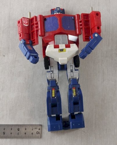 Ancienne figurine, Transformers G1, Hasbro Power master, Optimus Prime