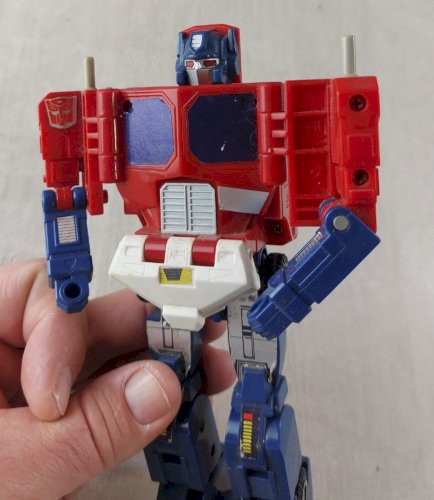 Ancienne figurine, Transformers G1, Hasbro Power master, Optimus Prime