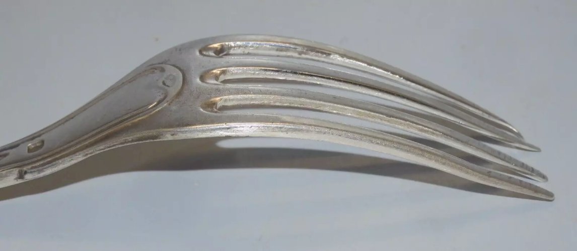 -ANCIENNE FOURCHETTE ARGENT MODELE FILET Poinçon MINERVE 1er Titre COLLECTION  D