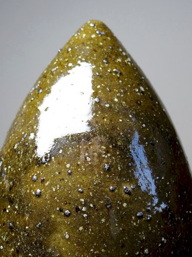 Ancienne gargoulette "Magique" oeuf en grès vernissé/émaillé et sablé