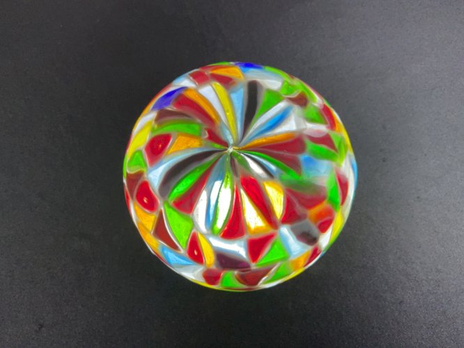 ancienne globes de lampe verre Murano murrina MILLEFIORI