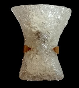 Ancienne Grande Applique Murale  Verre Glacé Murano Egon Hillebrand Design 1960