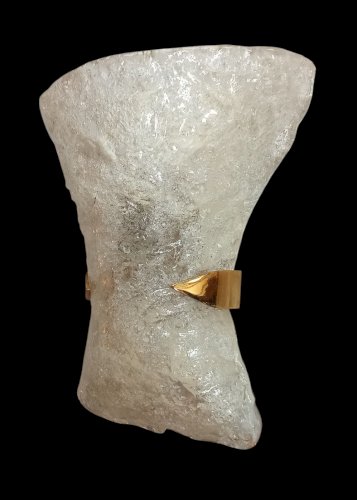 Ancienne Grande Applique Murale  Verre Glacé Murano Egon Hillebrand Design 1960