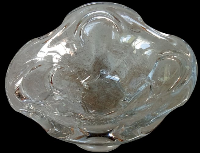 Ancienne Grande Coupe Ancien Centre De Table Cristal Cristallerie Lorraine
