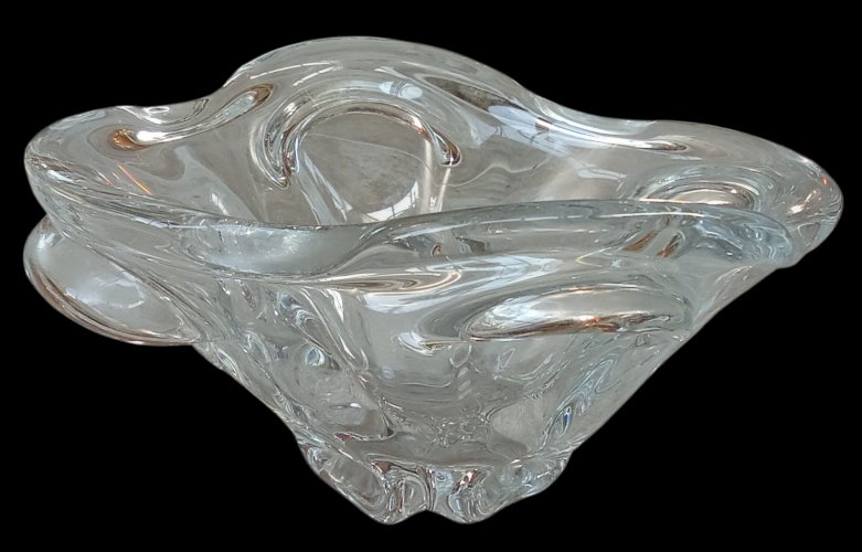 Ancienne Grande Coupe Ancien Centre De Table Cristal Cristallerie Lorraine