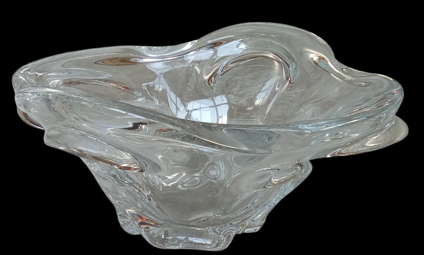 Ancienne Grande Coupe Ancien Centre De Table Cristal Cristallerie Lorraine