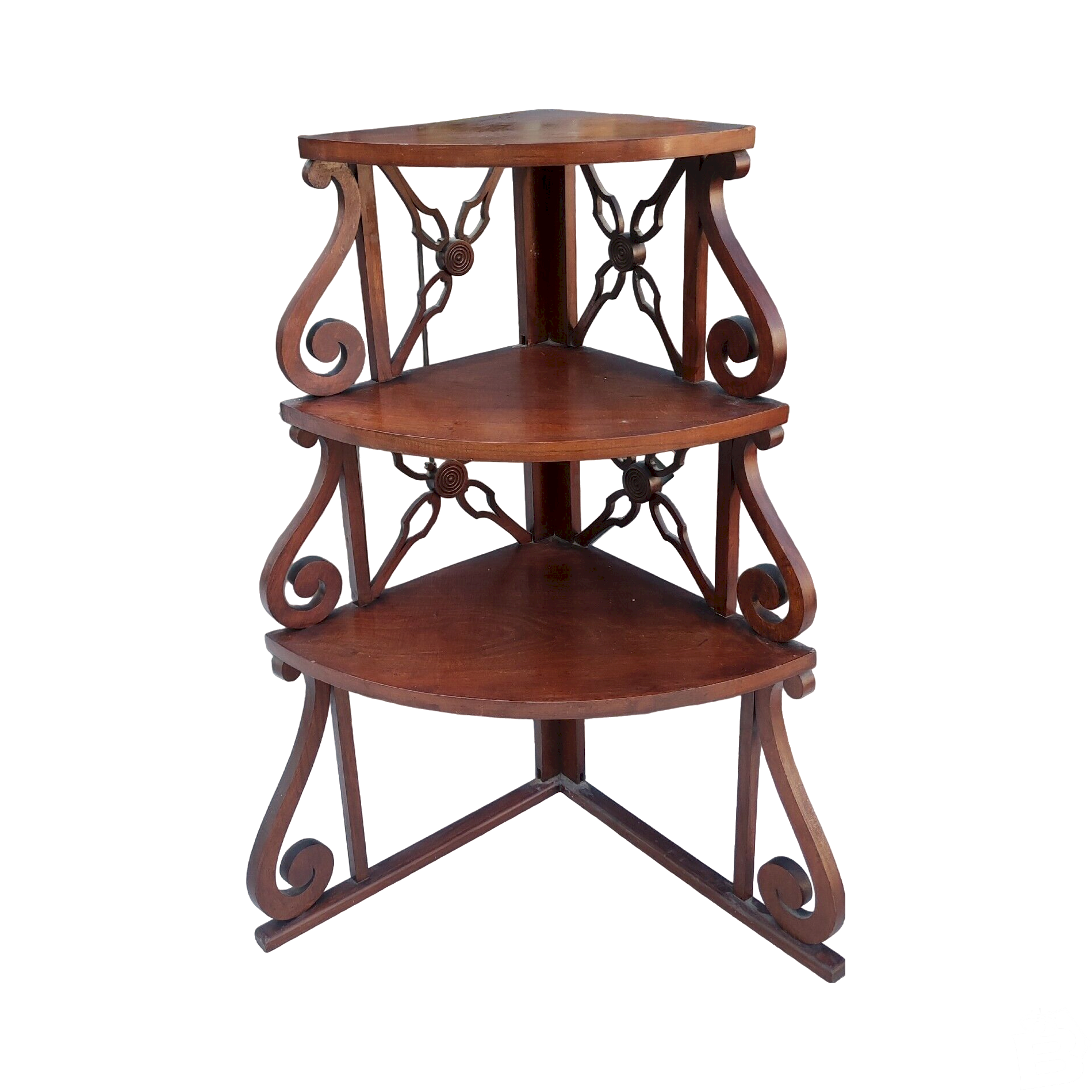 Étagère design d'angle pratique bois de cèdre 110 cm