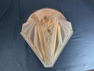 old large wall sconce chandelier Muller Frères Lunéville Art Deco.