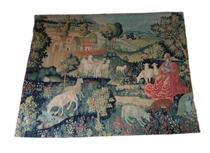 Old Large Tapestry Country Concert Robert Four Paris Aubusson