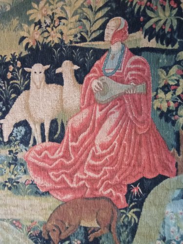 Ancienne Grande tapisserie Concert champêtre Robert Four Paris Aubusson