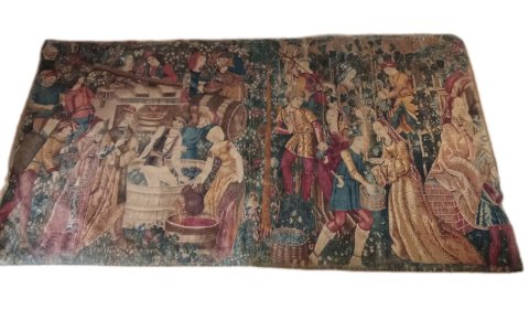 Old Great Tapestry The Grape Harvest Rambouillet G. Boitard A. Demay