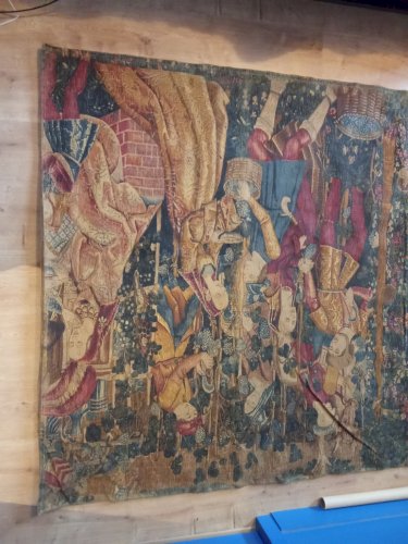 Ancienne Grande tapisserie Les vendanges Rambouillet G. Boitard A. Demay