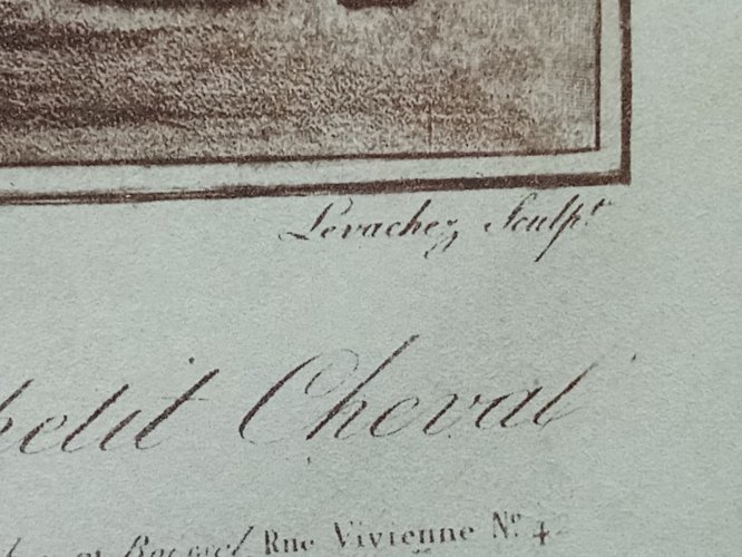 Ancienne gravure A hunter and a poney un cheval de chasse Levachez équitation