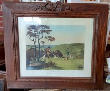 Ancienne Gravure Chasse Wolstenholme Shooting Dogs Engraved By  T. Sutherland