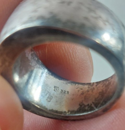 Ancienne grosse bague, en argent plein, vintage ^