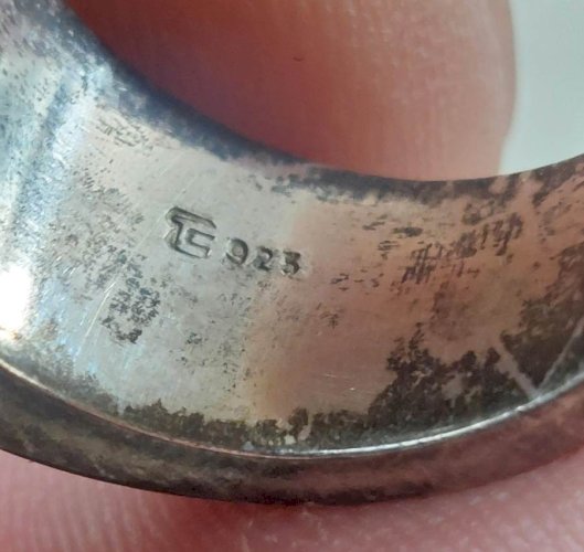 Ancienne grosse bague, en argent plein, vintage ^