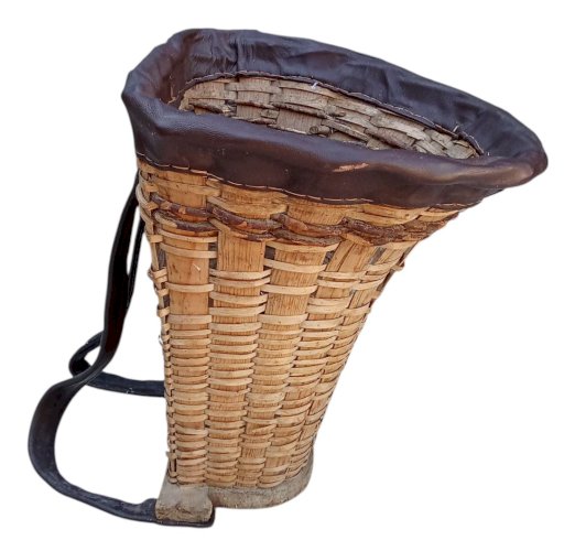 Ancienne Hotte De Portage Cueillette Panier De Vendange Objet Art Populaire