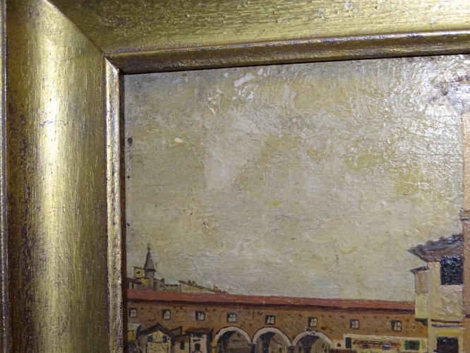 -ANCIENNE HUILE SUR PANNEAU HSP SIGNEE R CECIONI d'après E GARINEI (1887 )   D