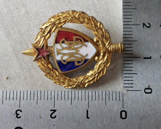 Ancienne insigne / médaille militaire émaillée, Mutilés de guerre ^