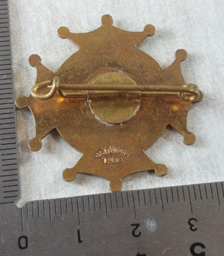 Ancienne insigne / médaille religieuse émaillée, Diocèse de Carcassonne