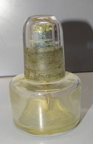 -ANCIENNE LAMPE A HUILE BRULEUR POUR CAFETIERE A DEPRESSION TYPE HELLEM  D