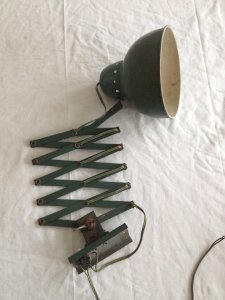 Old industrial accordion lamp
