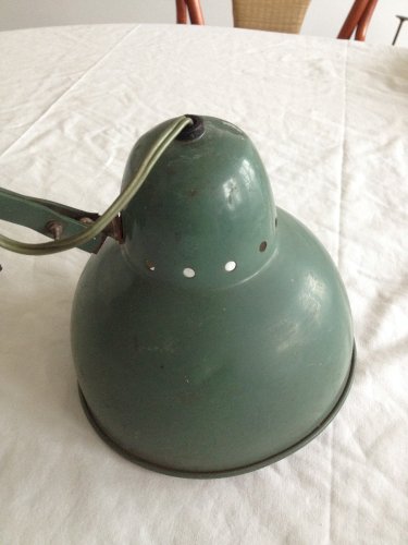 Ancienne lampe accordéon industrielle