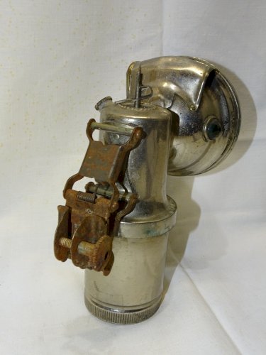 -ANCIENNE LAMPE ACETYLENE à CARBURE LAITON Chromé P.LEIETUON jus de GRENIER