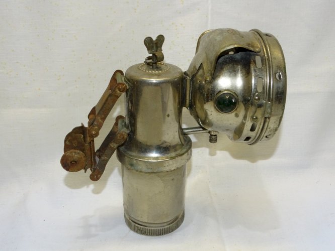 -ANCIENNE LAMPE ACETYLENE à CARBURE LAITON Chromé P.LEIETUON jus de GRENIER