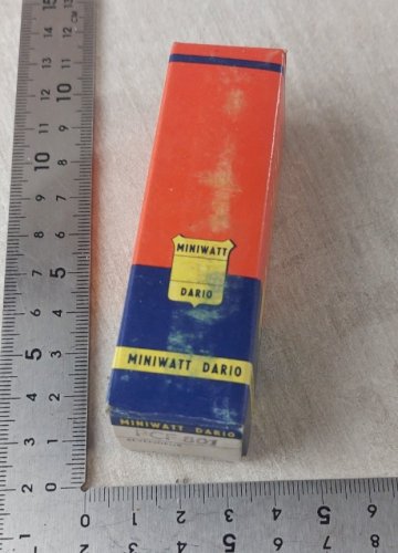 Ancienne lampe / ampoule, tubes radio, Miniwatt Dario, PCF 801