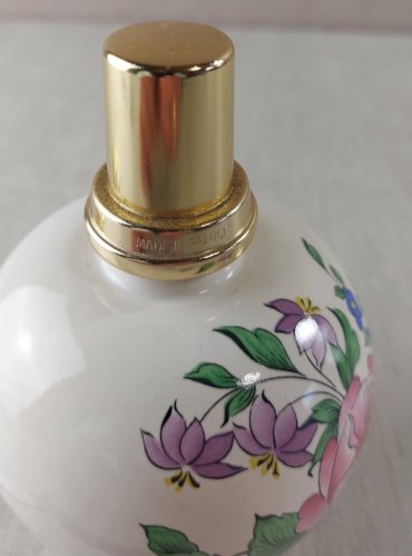 Ancienne lampe berger en céramique, décor réverbère, Lunéville KG ^