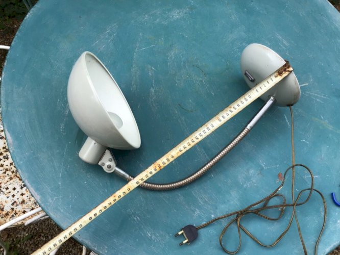 Ancienne lampe d'atelier ou de bureau articulée  vintage déco années 1950