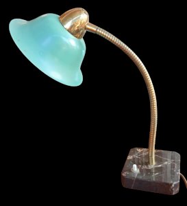 Old articulated desk lamp marble base