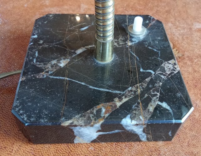 Ancienne Lampe De Bureau Articulée Socle Marbre Old desk lamp Marble