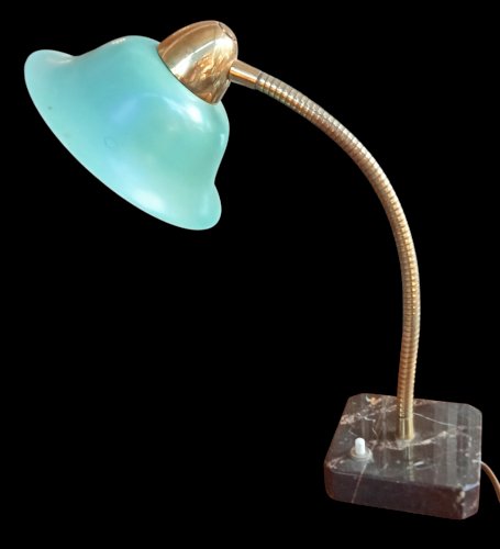 Ancienne Lampe De Bureau Articulée Socle Marbre Old desk lamp Marble