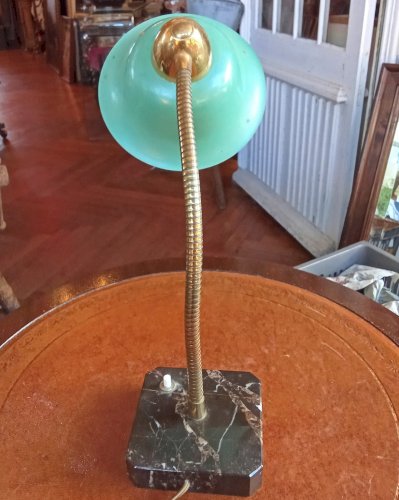 Ancienne Lampe De Bureau Articulée Socle Marbre Old desk lamp Marble