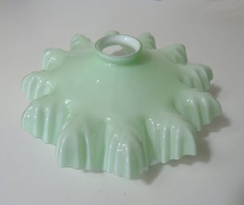 old opaline glass pendant lamp vintage mint green chandelier lampshade