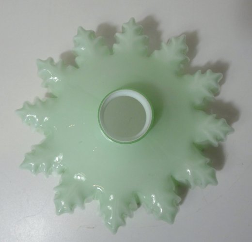 ancienne lampe suspension verre opaline lustre abat jour vintage vert mint